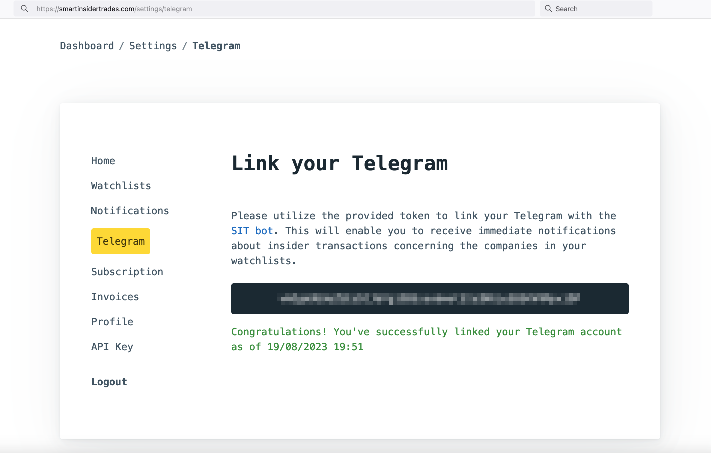 Telegram Token